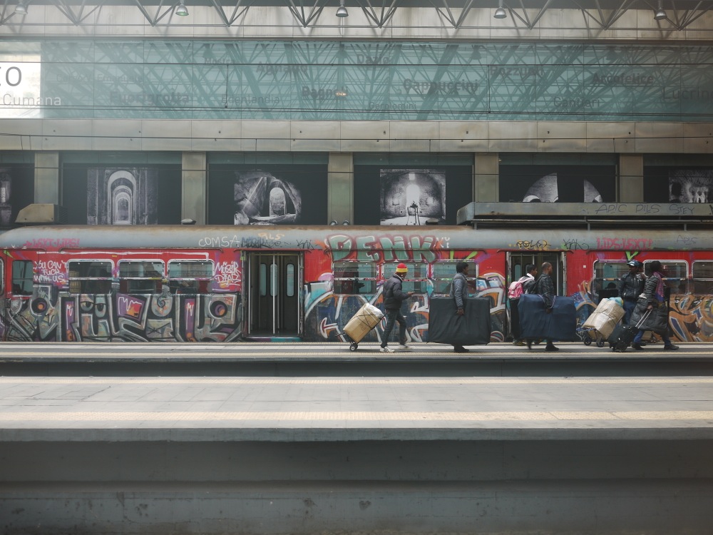 Train station Monte Santo in Naples, Italy